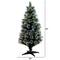 4ft. Fiber Optic Multicolor LED Lights Snowy Pine Artificial Christmas Tree